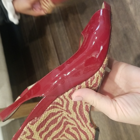 Via spiga red patent leather peep toe heel - Picture 9 of 10